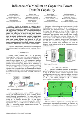 PDF Document Cover - Influence of Medium on Capacitive Power Transfer Capability: Analysis and Future Outlook