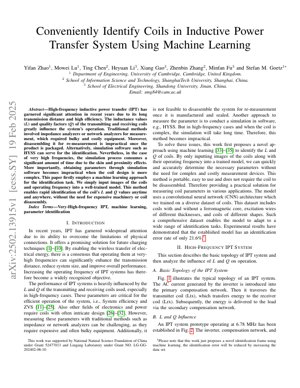 PDF Document Cover - Machine Learning for Coil Parameter Identification in High-Frequency Inductive Power Transfer Systems