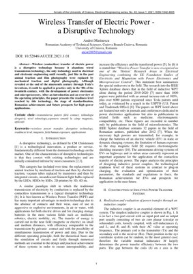 PDF Document Cover - Wireless Power Transfer: A Disruptive Technology Analysis