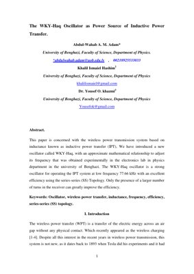 PDF Document Cover - WKY-Haq Oscillator: A Novel Power Source for Inductive Power Transfer Systems
